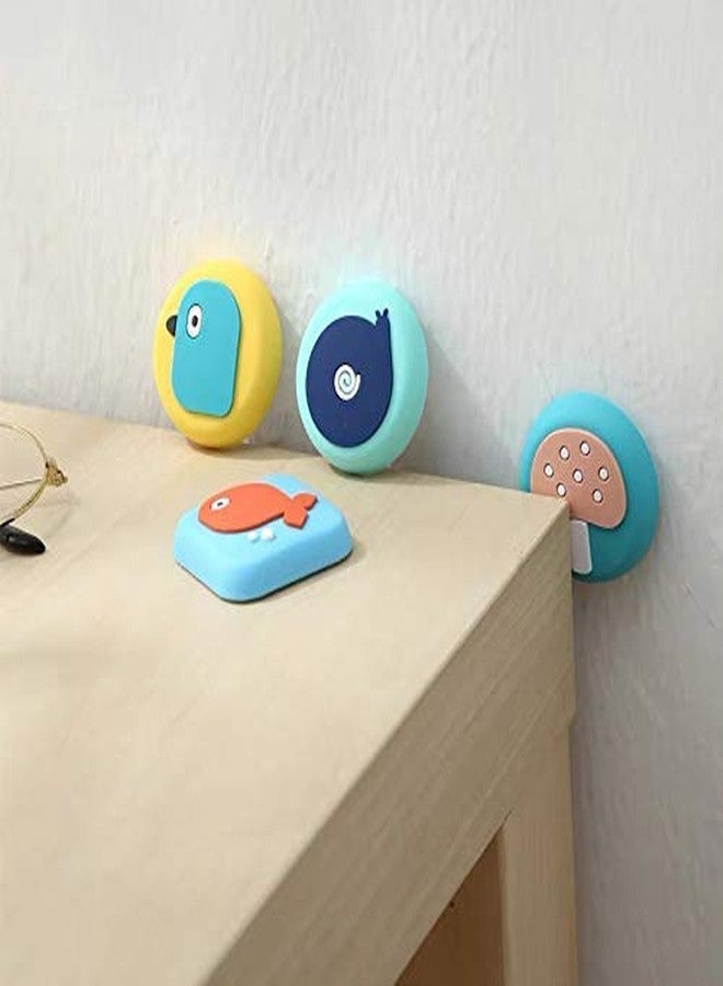 OANGO 2 pcs Cartoon Silicone Door Stopper Handle Crash Pad Wall Protectors, Self Adhesive Bumper Guard Stopper Rubber Anti Collision Stop Stick (Random Mix Pattern) - Image 2